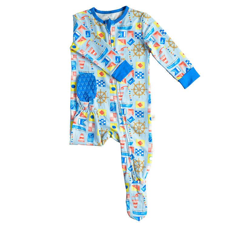 Double Zip Footed One-Piece PJ - Regatta