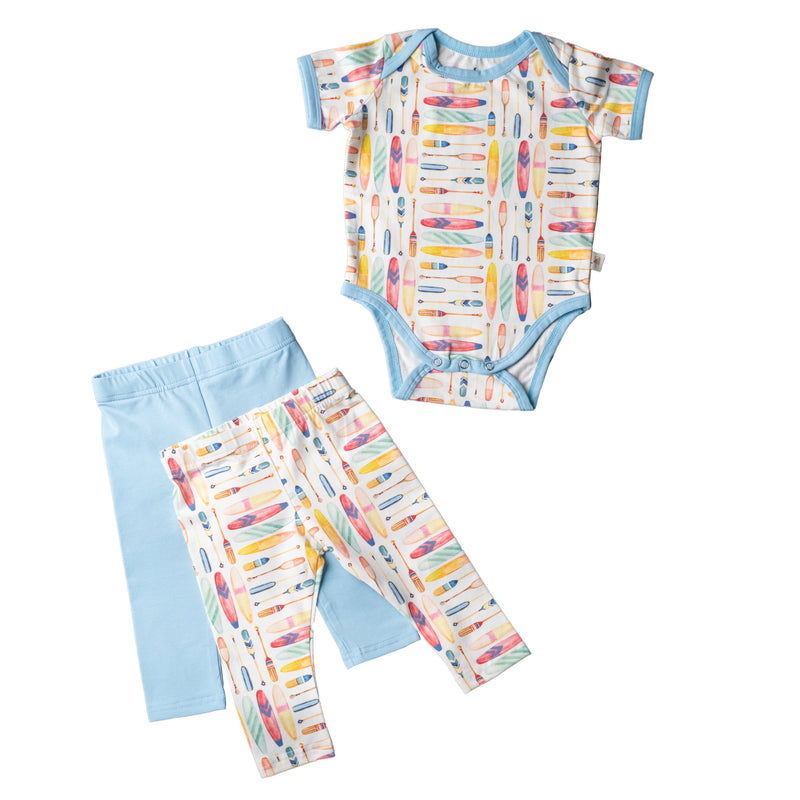 Surfs Up Short Sleeve Bodysuit and Leggings Bundle