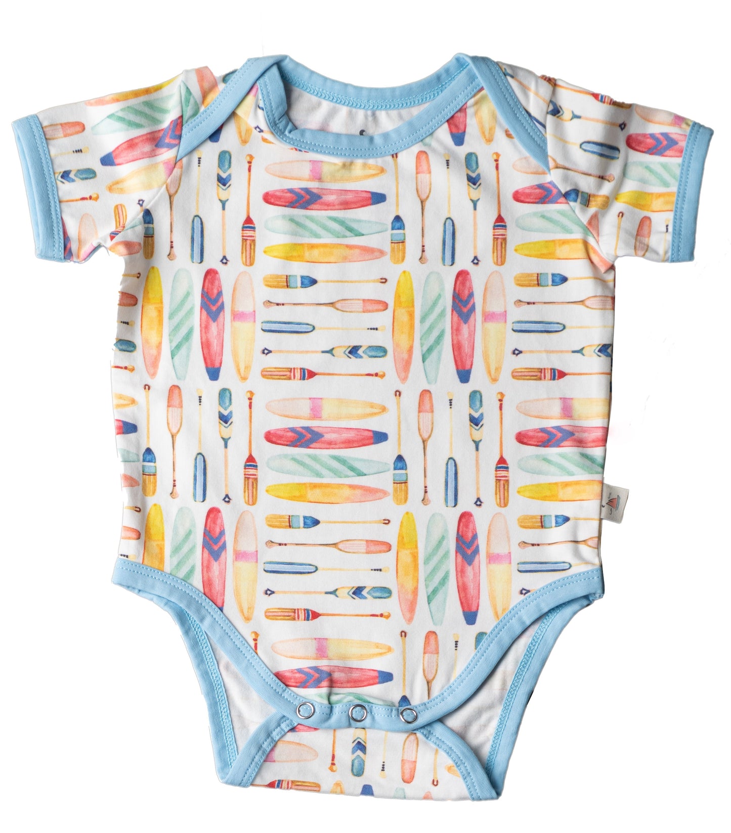 Short Sleeve Bodysuit with Solid Trim