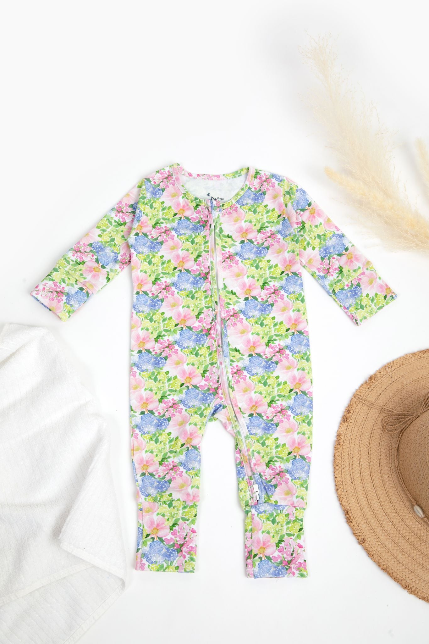 Double Zip One-Piece PJ - Amagansett Bouquet
