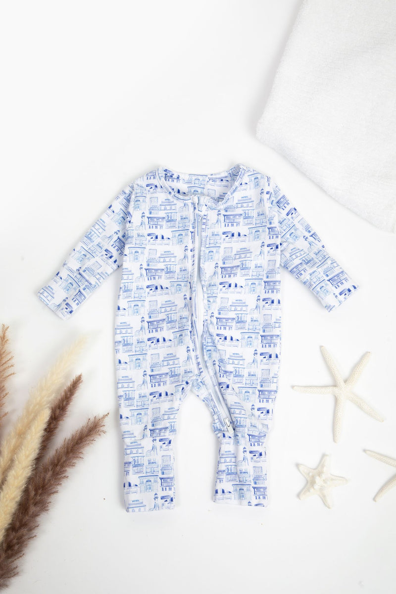Double Zip One-Piece PJ - Sites and Shops Toile