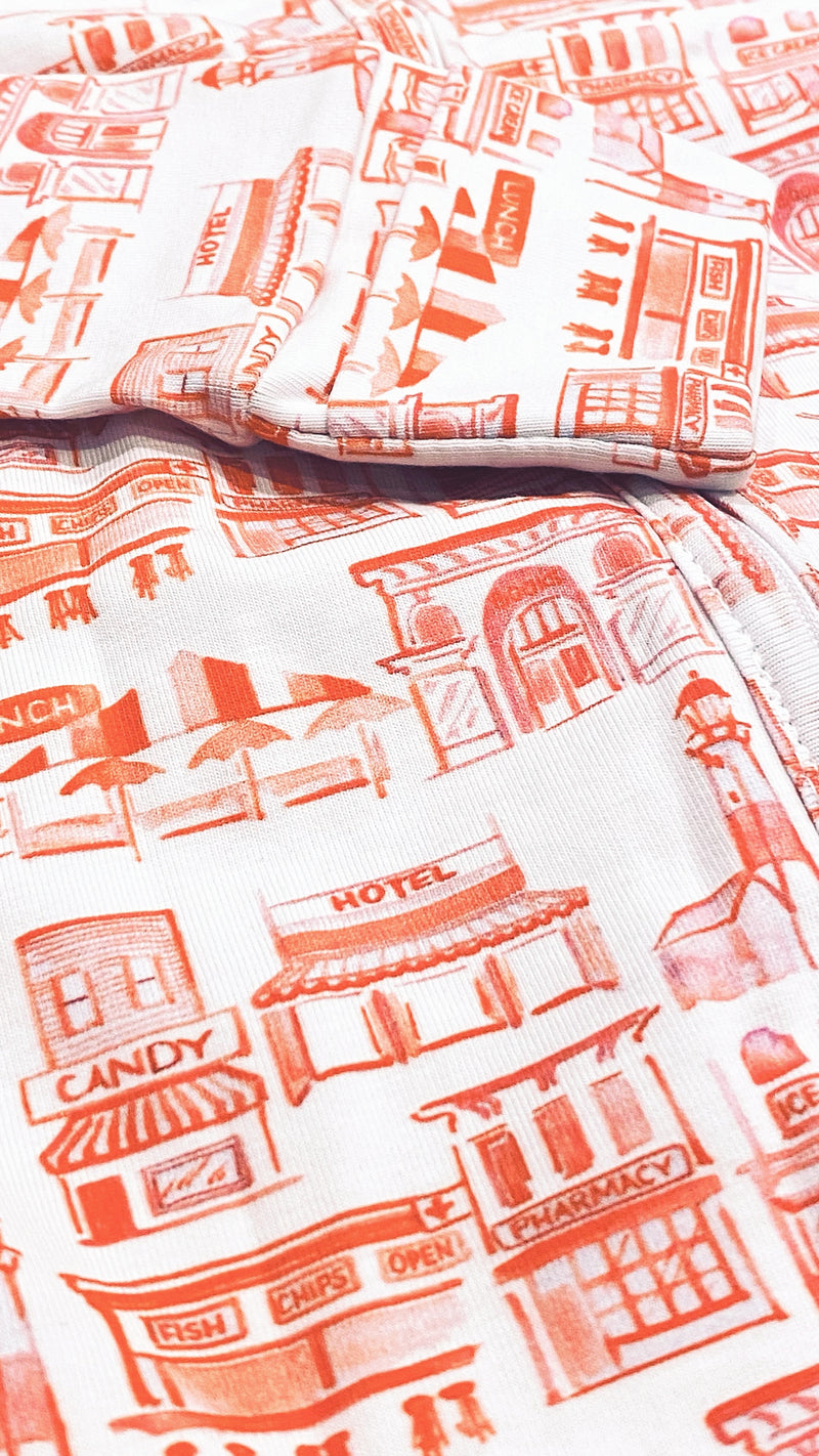 Double Zip One-Piece PJ - Sites and Shops Toile