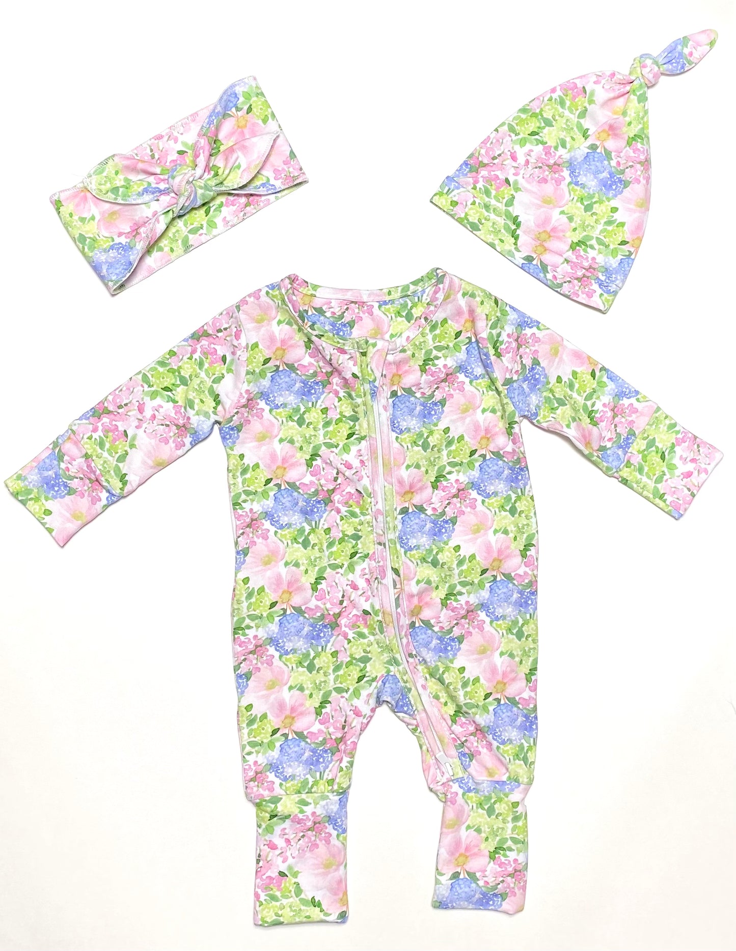 Double Zip One-Piece PJ - Amagansett Bouquet