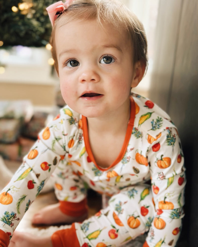 Two-Piece Long Sleeve Toddler Pajamas - Fall Harvest