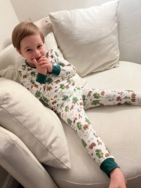 Two-Piece Long Sleeve Toddler Pajamas - Bear Hunt