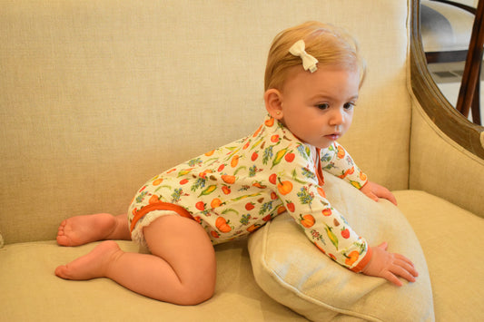 Long Sleeve Bodysuit - Fall Harvest Pumpkins