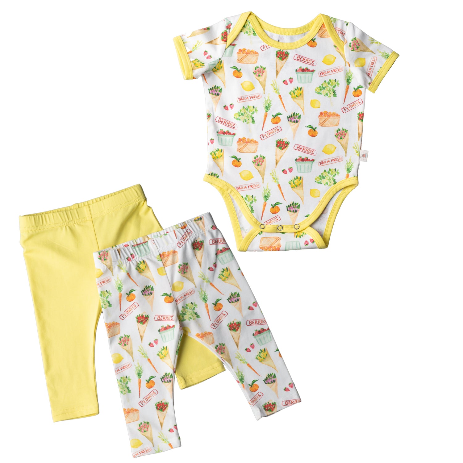 Farm Fresh Short Sleeve Bodysuit and Leggings Bundle