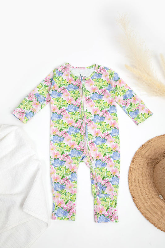 Double Zip One-Piece PJ - Amagansett Bouquet