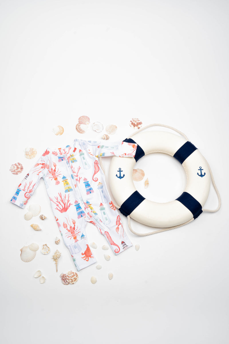 Double Zip One-Piece PJ - Montauk Sea