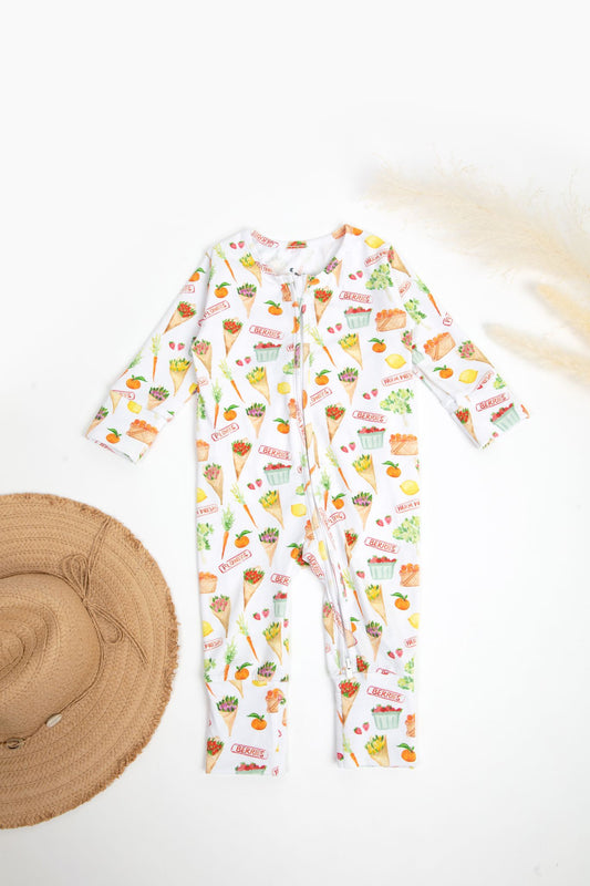 Double Zip One-Piece PJ - Farm Fresh