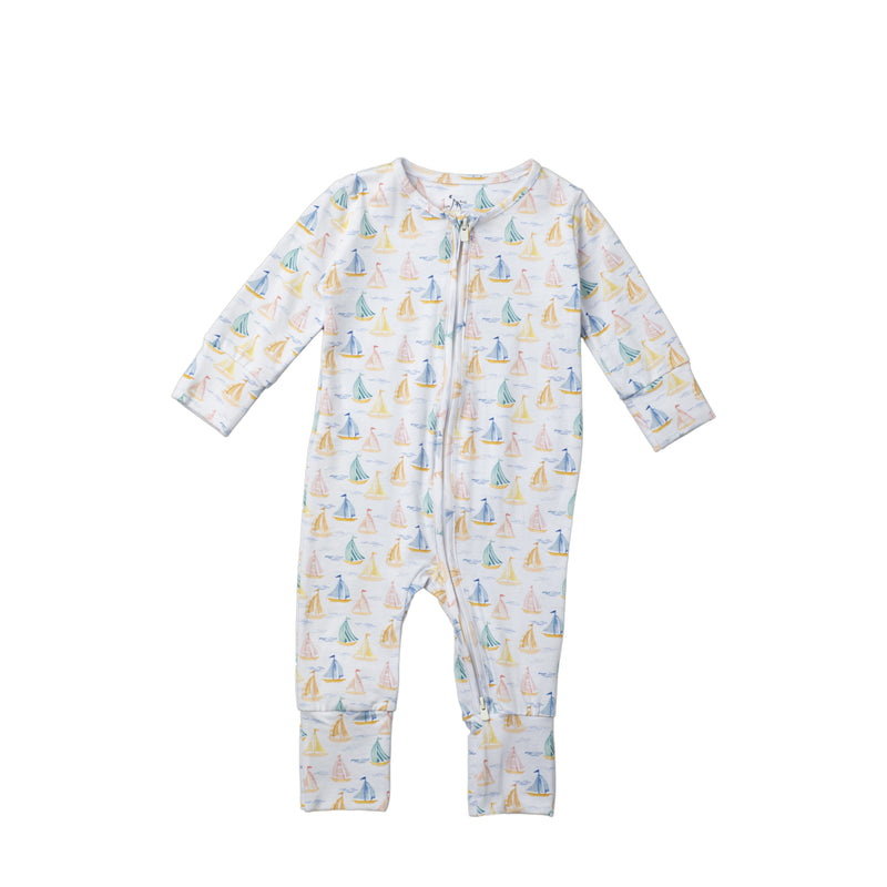 Double Zip One-Piece PJ - Set Sail