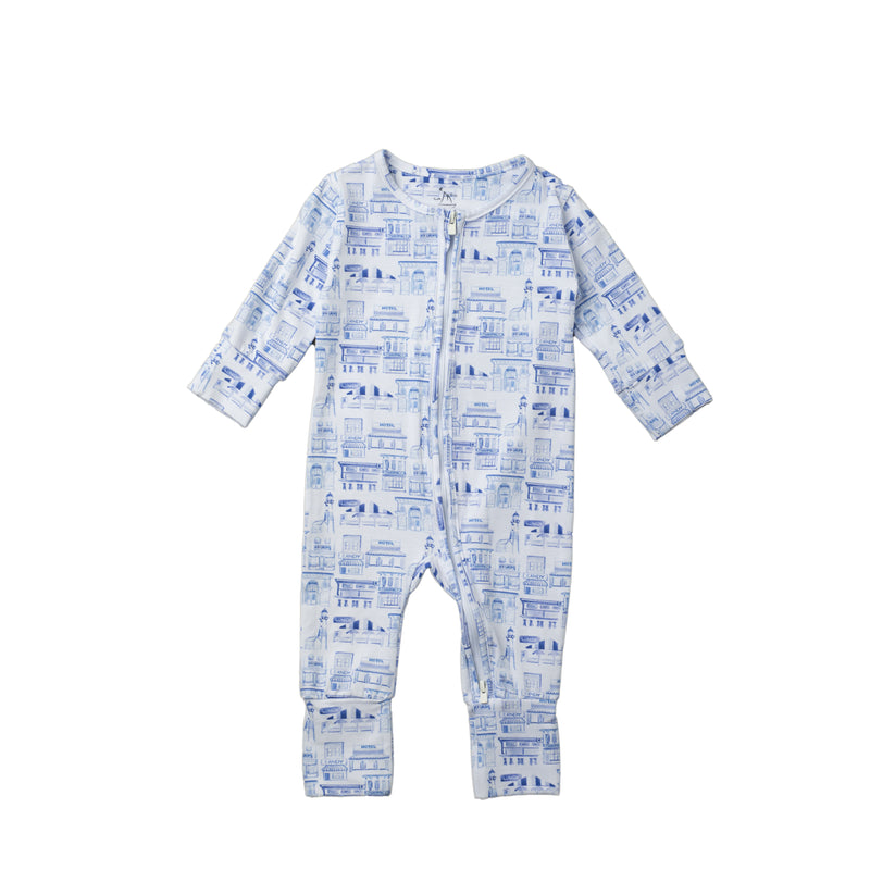 Double Zip One-Piece PJ - Sites and Shops Toile