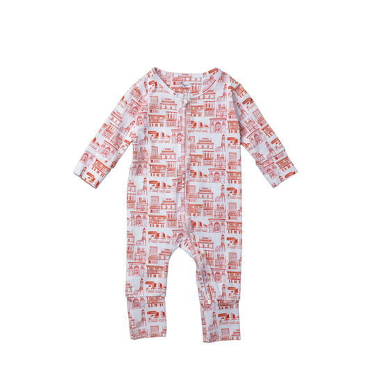 Double Zip One-Piece PJ - Sites and Shops Toile