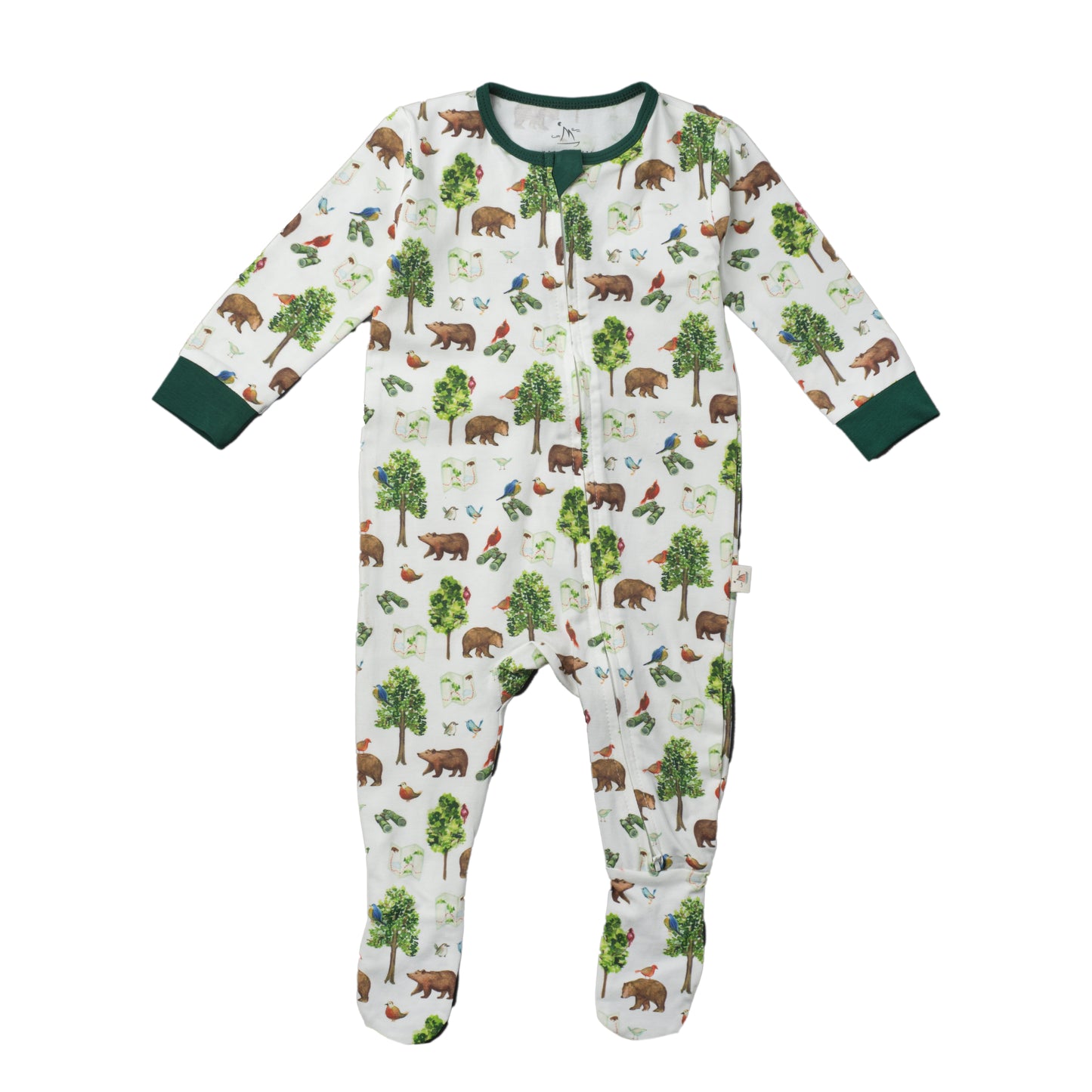 Double Zip Footed One-Piece PJ - Bear Hunt