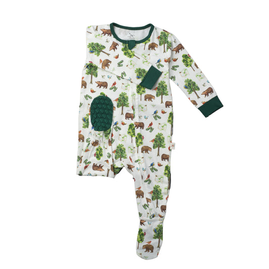 Double Zip Footed One-Piece PJ - Bear Hunt