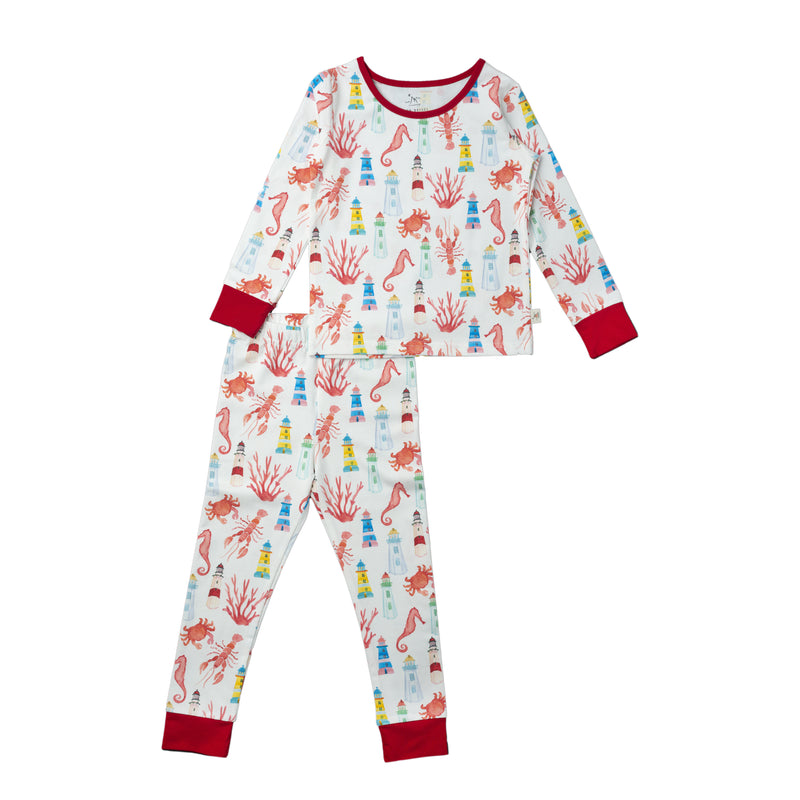 Two-Piece Long Sleeve Toddler Pajamas - Montauk Sea